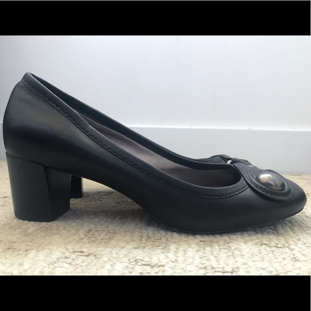 Coach Black Leather Heels